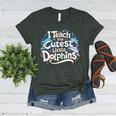 I Teach The Cutest Little Dolphins Cute Animal Teacher Women's Heather T-Shirt Heather Forest I Teach The Cutest Little Dolphins Cute Animal Teacher Women's Heather T-Shirt Heather Forest