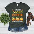 I Teach The Cutest Pumpkins Halloween Teacher Women's Heather T-Shirt Heather Forest I Teach The Cutest Pumpkins Halloween Teacher Women's Heather T-Shirt Heather Forest