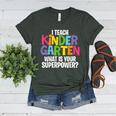 I Teach Kindergarten What Is Your Superpower Teacher Women's Heather T-Shirt Heather Forest