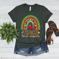 Teach Love Inspire Rainbow Leopard Cheetah Print Teacher Women's Heather T-Shirt Heather Forest Teach Love Inspire Rainbow Leopard Cheetah Print Teacher Women's Heather T-Shirt Heather Forest