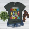 I Teach Pre-K Superheroes Students Teacher Back To School Women's Heather T-Shirt Heather Forest I Teach Pre-K Superheroes Students Teacher Back To School Women's Heather T-Shirt Heather Forest