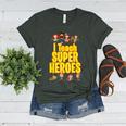 I Teach Super Heroes Comic Book Hero Teacher School Women's Heather T-Shirt Heather Forest