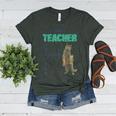 I Am A Teacher Alcoholic Cat Beer Feline Men Women Women's Heather T-Shirt Heather Forest I Am A Teacher Alcoholic Cat Beer Feline Men Women Women's Heather T-Shirt Heather Forest