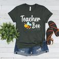 Teacher Bee Bumblebee Back To School Women's Heather T-Shirt Heather Forest Teacher Bee Bumblebee Back To School Women's Heather T-Shirt Heather Forest