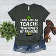 Teacher Christmas Teaching Is My Favorite Women's Heather T-Shirt Heather Forest