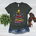 Teacher Crayon Christmas Tree Lights Student School Xmas Women's Heather T-Shirt Heather Forest Teacher Crayon Christmas Tree Lights Student School Xmas Women's Heather T-Shirt Heather Forest