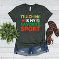 Teacher Is My Favorite Sport Teacher Teaching Lover Women's Heather T-Shirt Heather Forest Teacher Is My Favorite Sport Teacher Teaching Lover Women's Heather T-Shirt Heather Forest