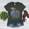 This Teacher Loves Her Police Officer Wife Saying Women's Heather T-Shirt Heather Forest