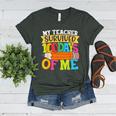 My Teacher Survived 100 Days Of Me 100th Day Of School Kids Women's Heather T-Shirt Heather Forest