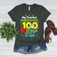 My Teacher Survived 100 Days Of Me Women's Heather T-Shirt Heather Forest My Teacher Survived 100 Days Of Me Women's Heather T-Shirt Heather Forest