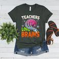 Teachers Love Brains Halloween 2025 Skeleton Costume Women's Heather T-Shirt Heather Forest Teachers Love Brains Halloween 2025 Skeleton Costume Women's Heather T-Shirt Heather Forest