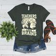 Teachers Love Brains Halloween Costume Boo Trick Teach Women's Heather T-Shirt Heather Forest Teachers Love Brains Halloween Costume Boo Trick Teach Women's Heather T-Shirt Heather Forest