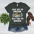 Teachers Red Ribbon Week Say No To Drugs Say Yes To Books Women's Heather T-Shirt Heather Forest Teachers Red Ribbon Week Say No To Drugs Say Yes To Books Women's Heather T-Shirt Heather Forest