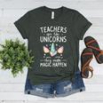 Teachers Are Like Unicorns They Make Magic Happen Women's Heather T-Shirt Heather Forest Teachers Are Like Unicorns They Make Magic Happen Women's Heather T-Shirt Heather Forest