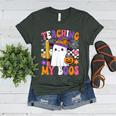 Teaching My Boos Ghost Teacher Cute Pencil Halloween Teacher Women's Heather T-Shirt Heather Forest