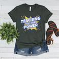 TEACHING IS MY SUPER POWER Teacher Appreciation Women's Heather T-Shirt Heather Forest TEACHING IS MY SUPER POWER Teacher Appreciation Women's Heather T-Shirt Heather Forest