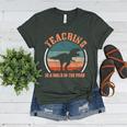 Teaching Is A Walk In The Park Teacher T-Rex Retro Women's Heather T-Shirt Heather Forest