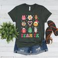 Team TK Teacher Christmas Groovy Smile Face Girl Boy Kid TK Women's Heather T-Shirt Heather Forest Team TK Teacher Christmas Groovy Smile Face Girl Boy Kid TK Women's Heather T-Shirt Heather Forest