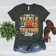 Test Day State Football Tackle Testing Day Sports Teacher Women's Heather T-Shirt Heather Forest