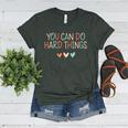 Test Day Teacher You Can Do Hard Things Heart Women Kids Women's Heather T-Shirt Heather Forest
