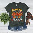 Thankful For My Kindergarten Turkeys Thanksgiving Teacher Women's Heather T-Shirt Heather Forest Thankful For My Kindergarten Turkeys Thanksgiving Teacher Women's Heather T-Shirt Heather Forest