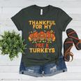 Thankful For My Pre K Turkeys Teacher Thanksgiving Men Women Women's Heather T-Shirt Heather Forest
