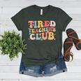 Tired Teachers Club Groovy Teachers Back To School Tee Women's Heather T-Shirt Heather Forest Tired Teachers Club Groovy Teachers Back To School Tee Women's Heather T-Shirt Heather Forest