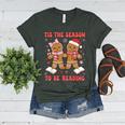 Tis The Season Reading Christmas Shirt Book Lovers Teacher Women's Heather T-Shirt Heather Forest Tis The Season Reading Christmas Shirt Book Lovers Teacher Women's Heather T-Shirt Heather Forest