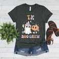 TK Boo Crew Retro Groovy Halloween Floral Ghost TK Teacher Men Women Kids Women's Heather T-Shirt Heather Forest