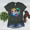 TK Teacher Transitional Kindergarten Heart Back To School Women's Heather T-Shirt Heather Forest