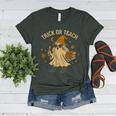 Trick Or Teach Halloween Teacher Women's Heather T-Shirt Heather Forest