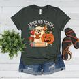 Trick Or Teach Retro Halloween Teacher Women Men Costume Women's Heather T-Shirt Heather Forest Trick Or Teach Retro Halloween Teacher Women Men Costume Women's Heather T-Shirt Heather Forest