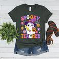 Trick Or Teach Spooky Teacher Ghost Halloween Teacher Women's Heather T-Shirt Heather Forest Trick Or Teach Spooky Teacher Ghost Halloween Teacher Women's Heather T-Shirt Heather Forest