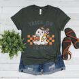 Trick Or Teach Teacher Women's Heather T-Shirt Heather Forest Trick Or Teach Teacher Women's Heather T-Shirt Heather Forest