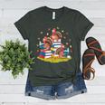 Turkey Reading Books Fall Season Thanksgiving Teacher Book Women's Heather T-Shirt Heather Forest Turkey Reading Books Fall Season Thanksgiving Teacher Book Women's Heather T-Shirt Heather Forest