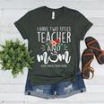 I Have Two Titles Teacher And Mom I Rock Them Both Floral Women's Heather T-Shirt Heather Forest