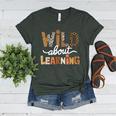 Wild About Learning Back To School First Day Teacher Student Women's Heather T-Shirt Heather Forest Wild About Learning Back To School First Day Teacher Student Women's Heather T-Shirt Heather Forest