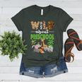 Wild About Preschool Teacher Student Preschool Zoo Safari Women's Heather T-Shirt Heather Forest