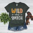 Wild About Speech SLP Leopard Teacher Back To School Kids Women's Heather T-Shirt Heather Forest Wild About Speech SLP Leopard Teacher Back To School Kids Women's Heather T-Shirt Heather Forest