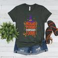 Witchy Halloween Hocus Pocus Everybody Focus Teacher Pumpkin Women's Heather T-Shirt Heather Forest Witchy Halloween Hocus Pocus Everybody Focus Teacher Pumpkin Women's Heather T-Shirt Heather Forest