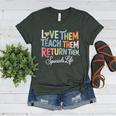 Women Teach Them Love Them Return Them Specials Teacher Life Women's Heather T-Shirt Heather Forest Women Teach Them Love Them Return Them Specials Teacher Life Women's Heather T-Shirt Heather Forest