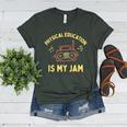 Women's Physical Education Is My Jam PE Teacher Appreciation Women's Heather T-Shirt Heather Forest
