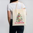 All Booked For Christmas Xmas Tree Teacher Holiday Pajamas Canvas Tote Bag, trending gift