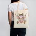 Cute Floral Highland Cow Back To School For Women Teacher Canvas Tote Bag, trending gift Cute Floral Highland Cow Back To School For Women Teacher Canvas Tote Bag, trending gift