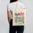 Cute Hello Second Grade Back To School Coquette Teacher Girl Canvas Tote Bag, trending gift