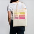Cute Math Teacher Peace Love Math Canvas Tote Bag, trending gift