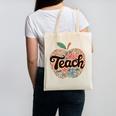 Cute Teacher With Apple Retro Teacher Kids Back To School Canvas Tote Bag, trending gift