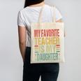 Dad My Favorite Teacher Is My Daughter Proud Daddy Canvas Tote Bag, Couple Gifts, trending gift