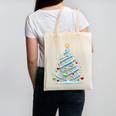 DNA Helix Christmas Tree Scientist Biology Science Teacher Canvas Tote Bag, Science Teacher Gifts, trending gift