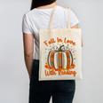 Fall In Love With Reading Pumpkin Autumn Librarians Teacher Canvas Tote Bag, trending gift